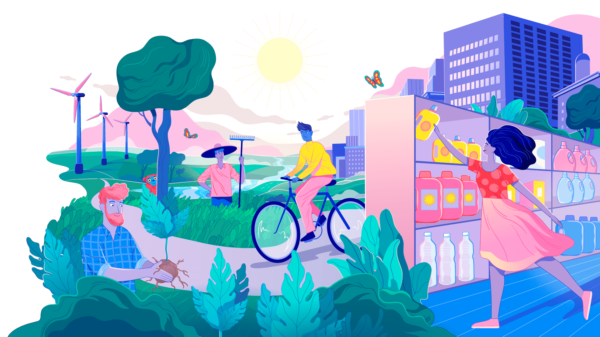 可持续行动的例证